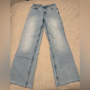Zara Light Blue Wide-Leg Jeans